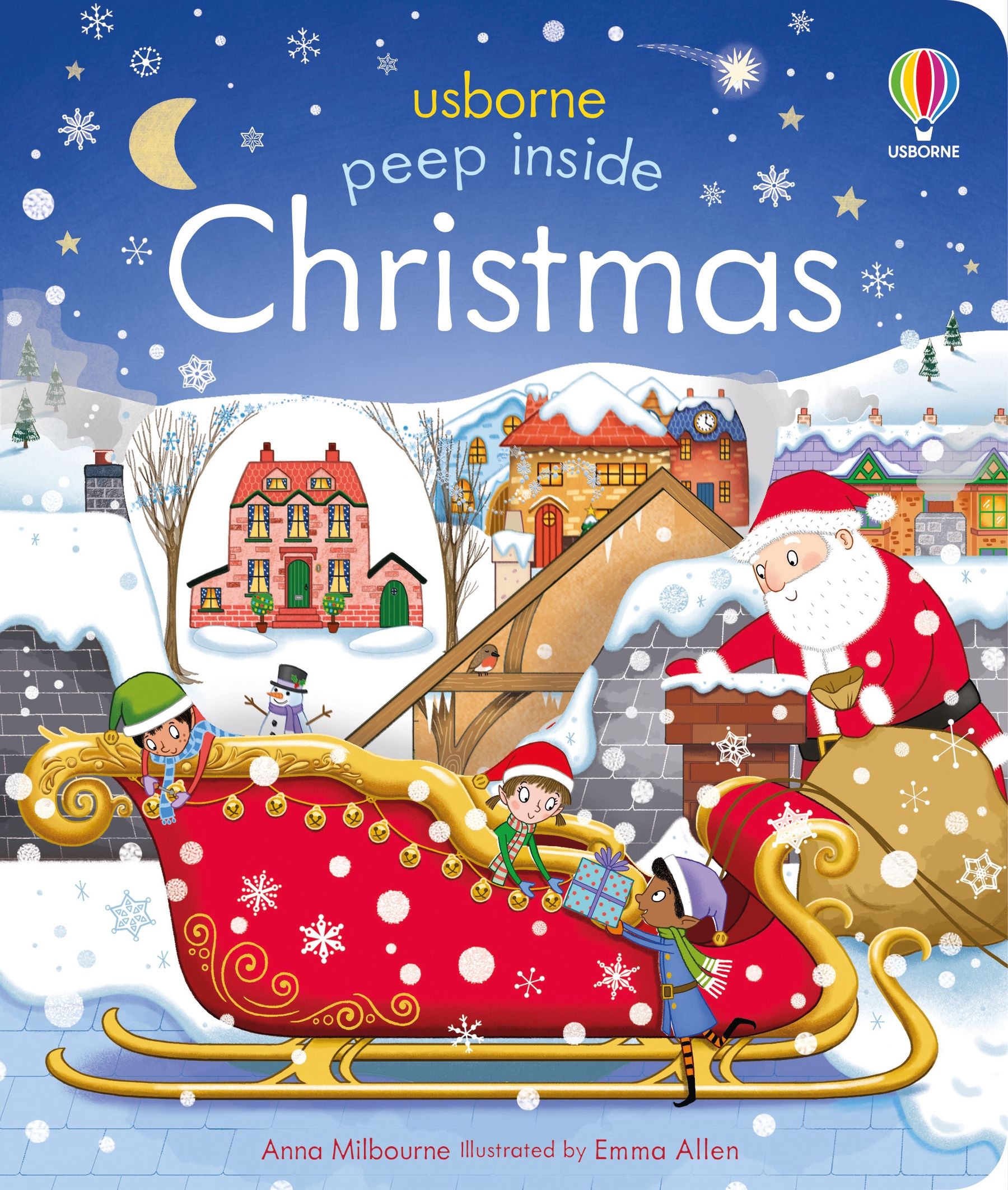Carte cu clapete despre Craciun, Peep Inside Christmas, Usborne, +3 ani