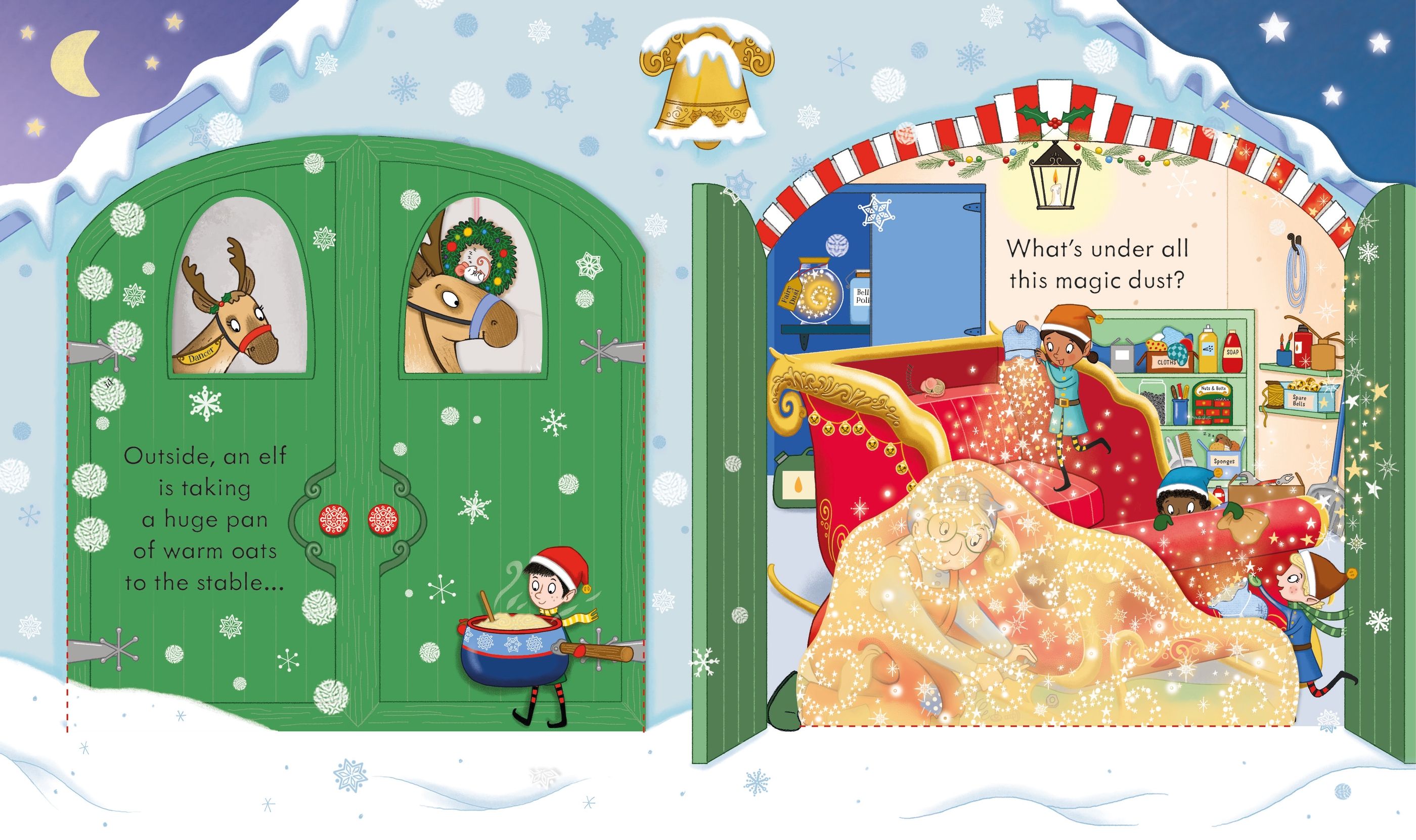 Carte cu clapete despre Craciun, Peep Inside Christmas, Usborne, +3 ani