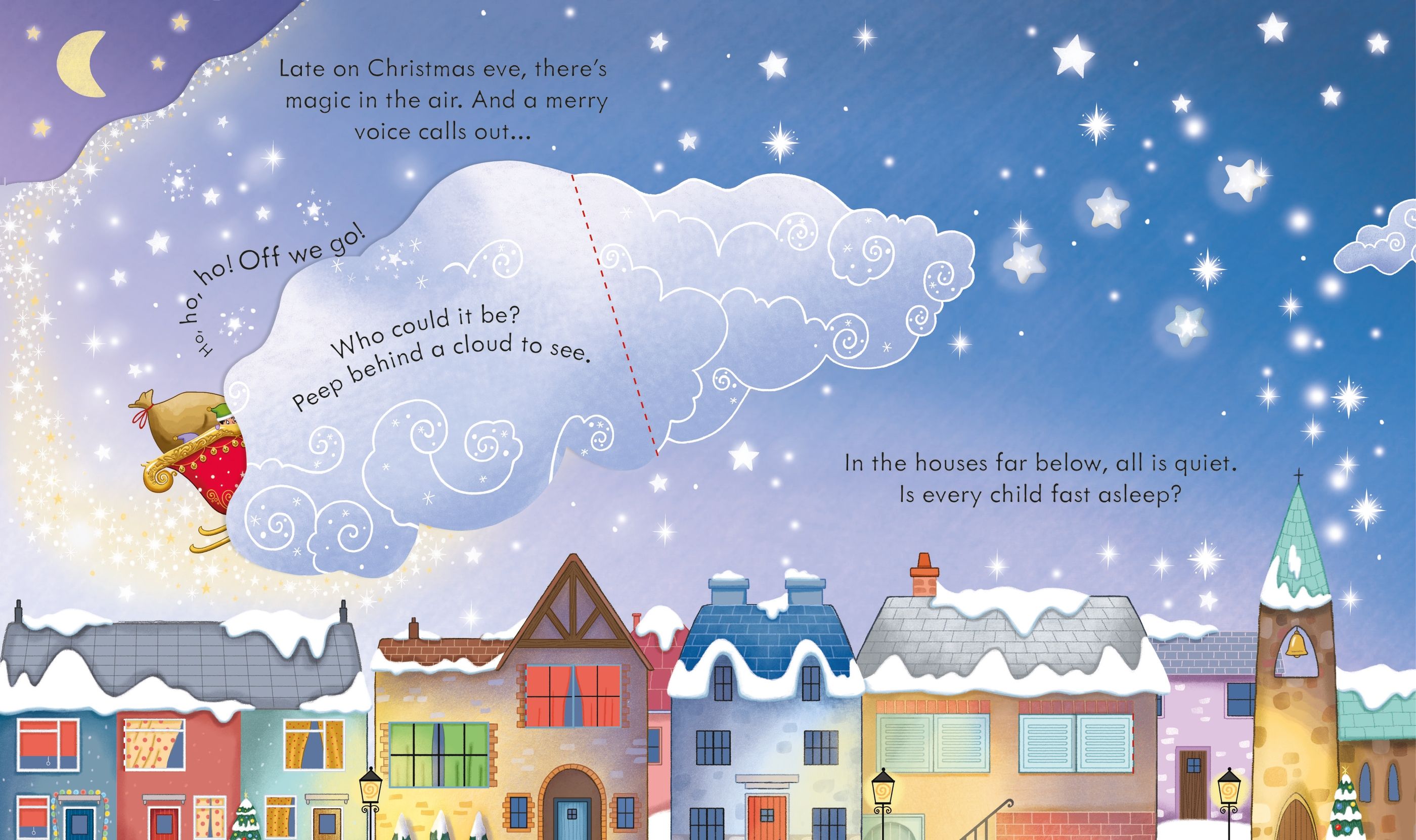 Carte cu clapete despre Craciun, Peep Inside Christmas, Usborne, +3 ani