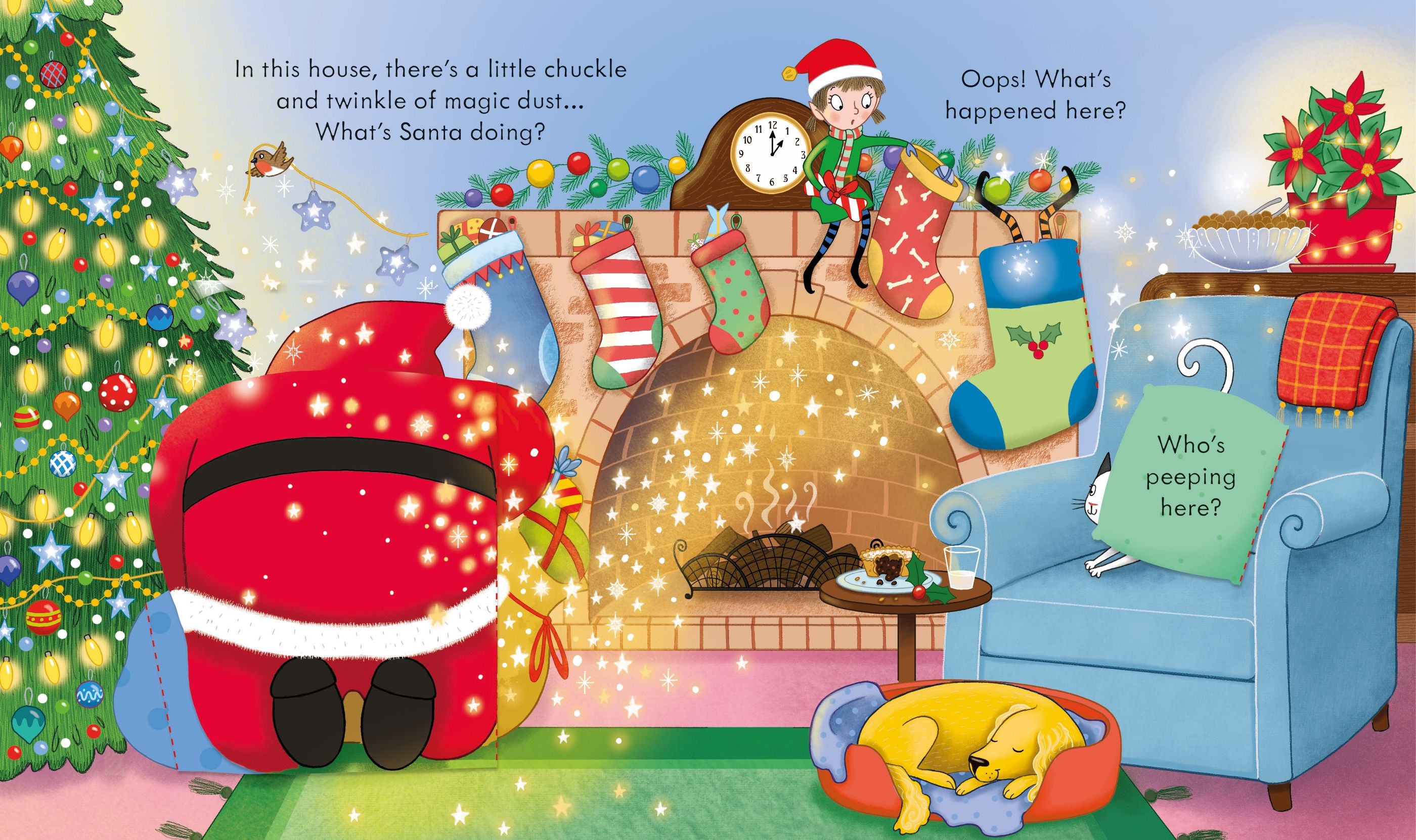 Carte cu clapete despre Craciun, Peep Inside Christmas, Usborne, +3 ani