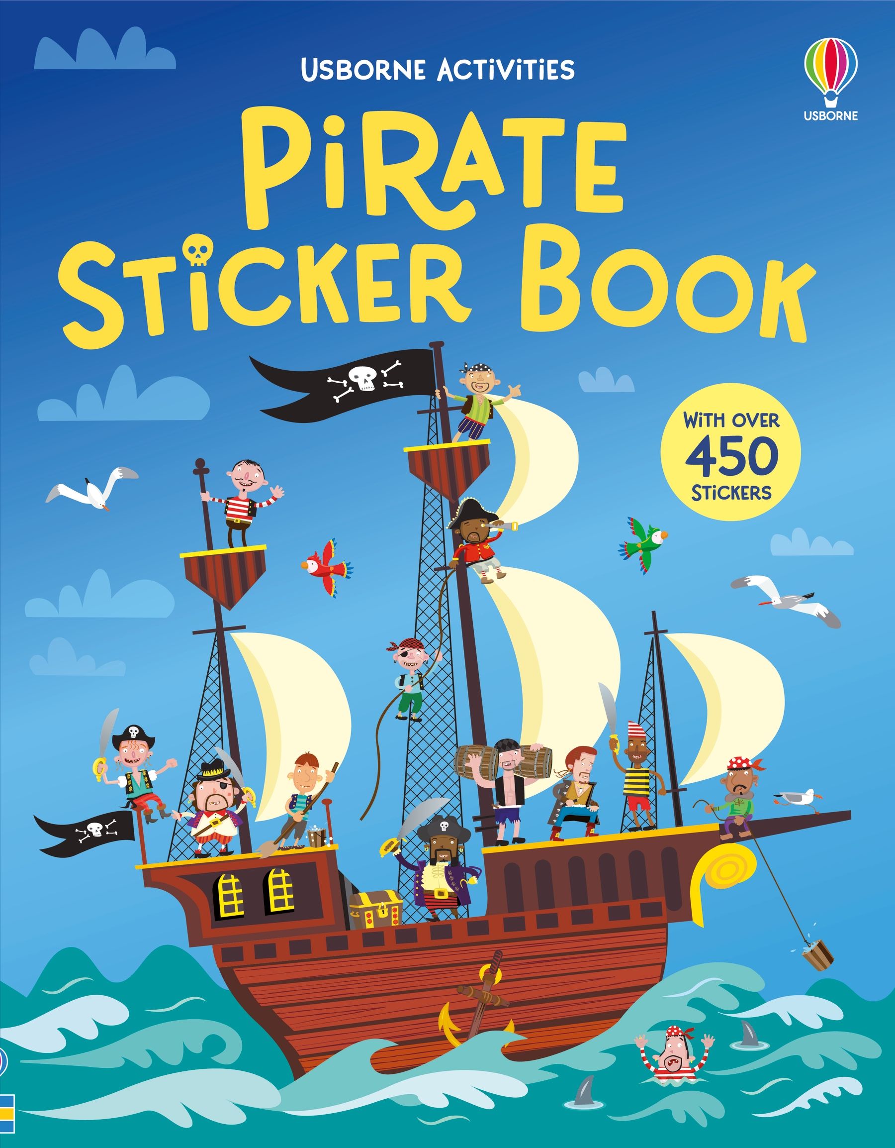Carte cu peste 450 de stickere despre pirati, Pirate Sticker Book,Usborne, +5 ani