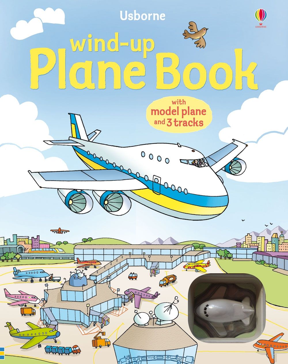 Carte interactiva cu jucarie Wind-Up Plane Book, Usborne, +3 ani
