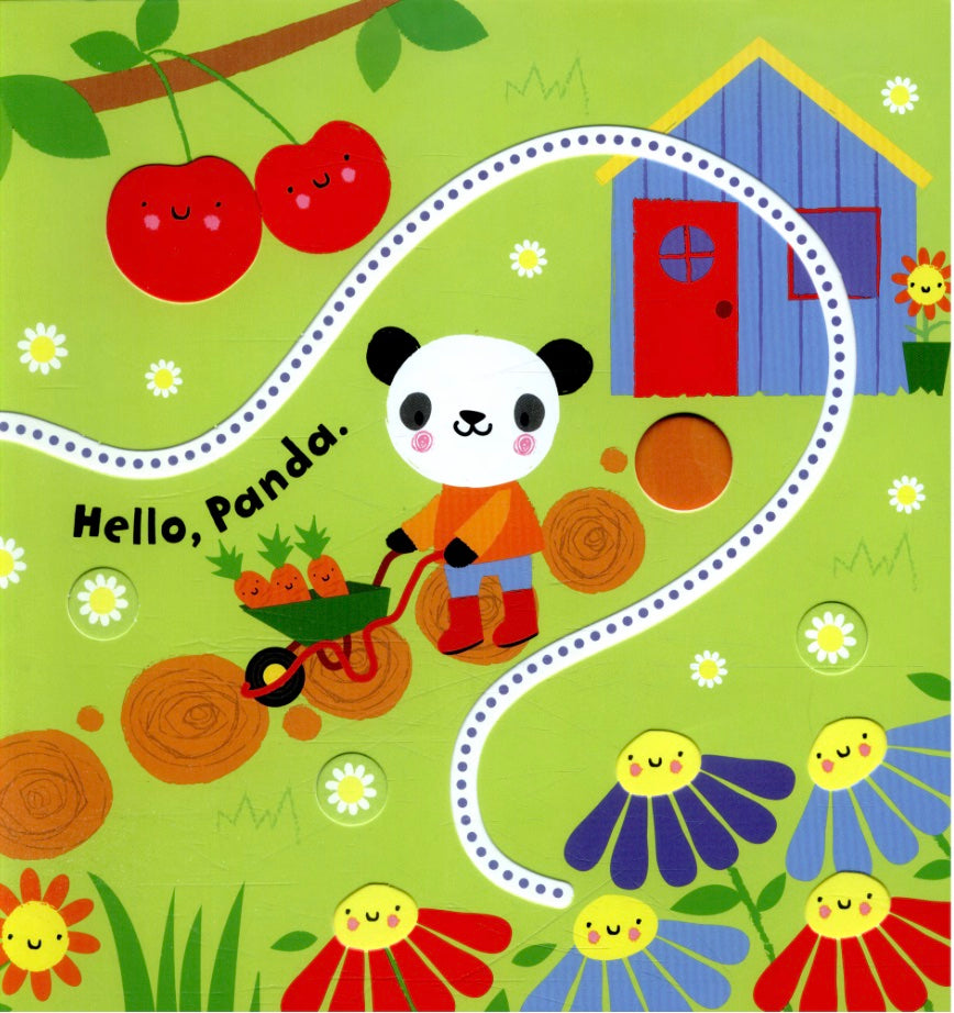Carte senzoriala Prima mea carte de joaca cu trasee pentru degete: Gradina , Baby's Very First Fingertrail Playbook Garden, Usborne, +10 luni