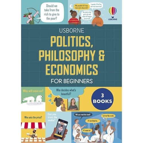 Set de carti Politics, Philosophy & Economics for Begginers, Usborne, +10 ani