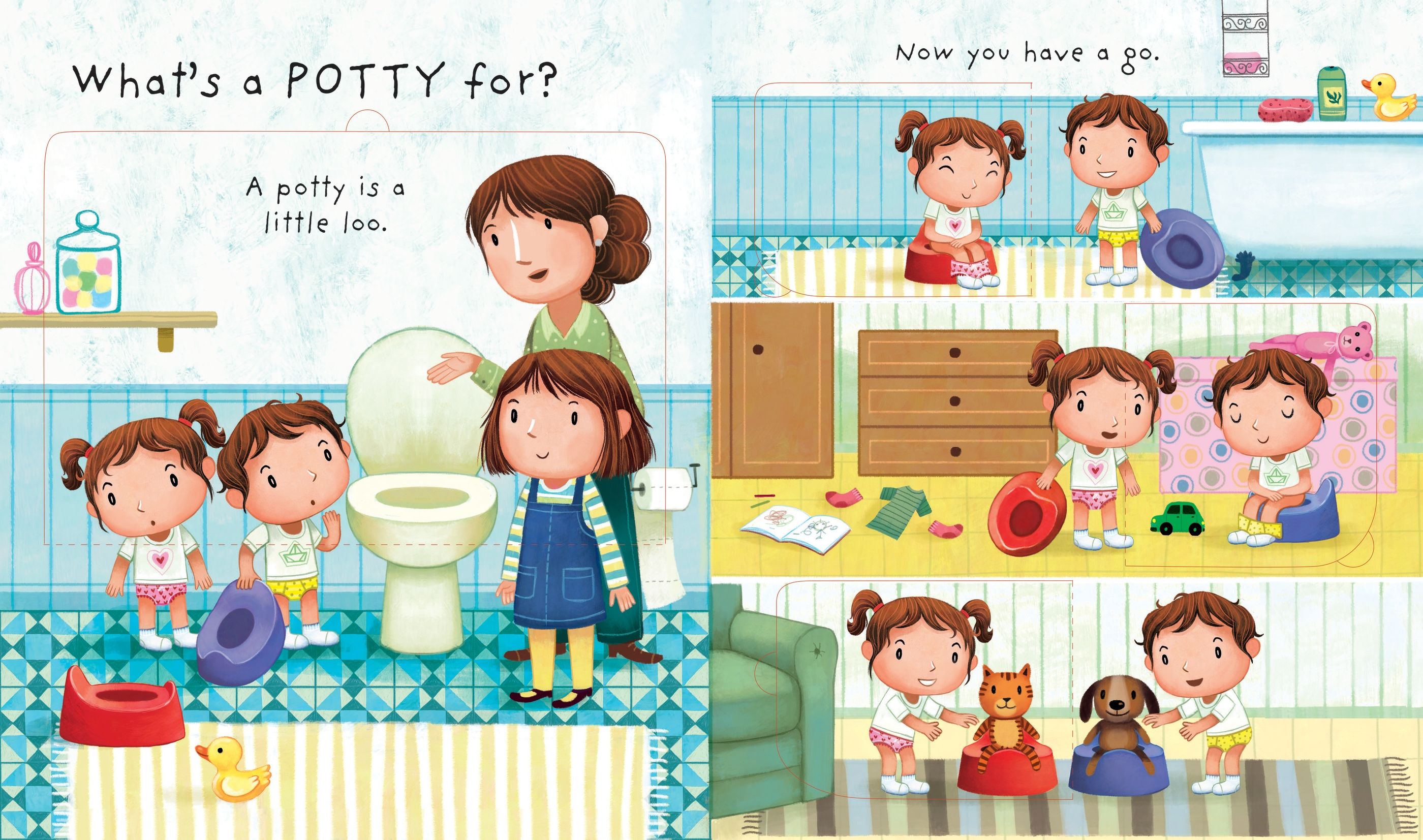 Carte pentru copii cu clapete de ridicat - Primele întrebări și răspunsuri: De ce avem nevoie de olita?, Very First Questions and Answers Why do we need a potty?, Usborne, +2 ani