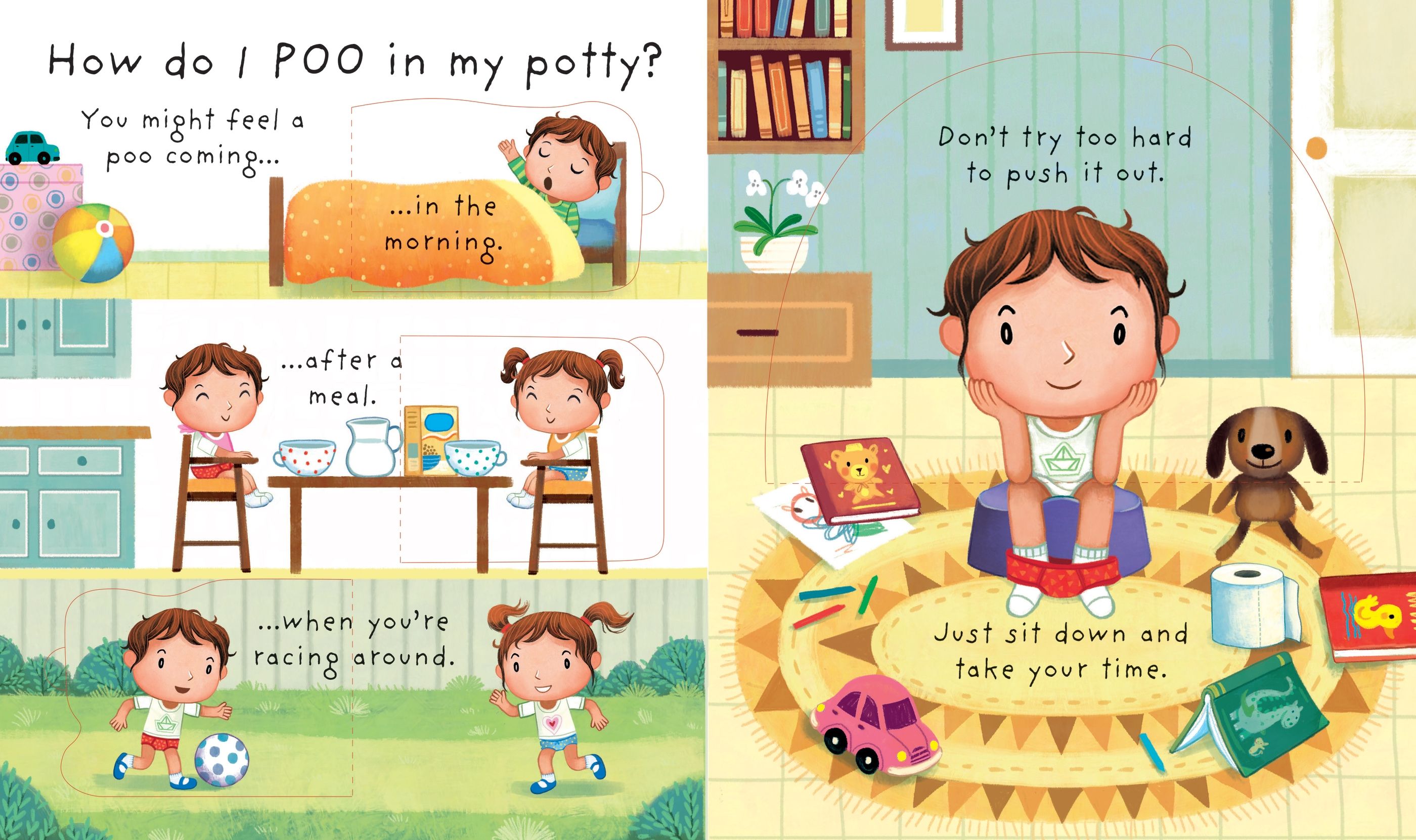 Carte pentru copii cu clapete de ridicat - Primele întrebări și răspunsuri: De ce avem nevoie de olita?, Very First Questions and Answers Why do we need a potty?, Usborne, +2 ani