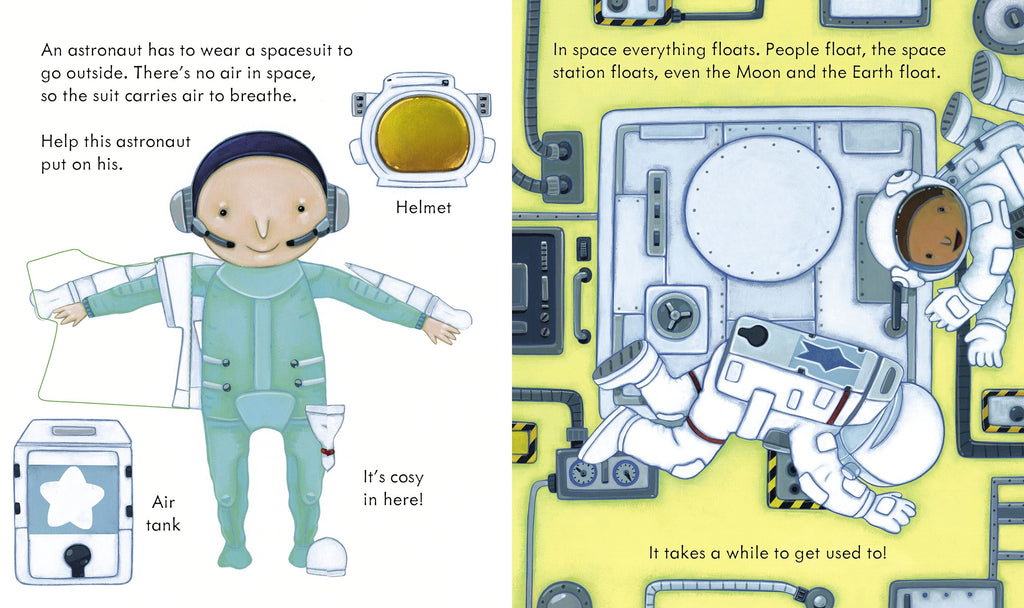 Carte cu clapete Peep Inside Space, Usborne, +3 ani