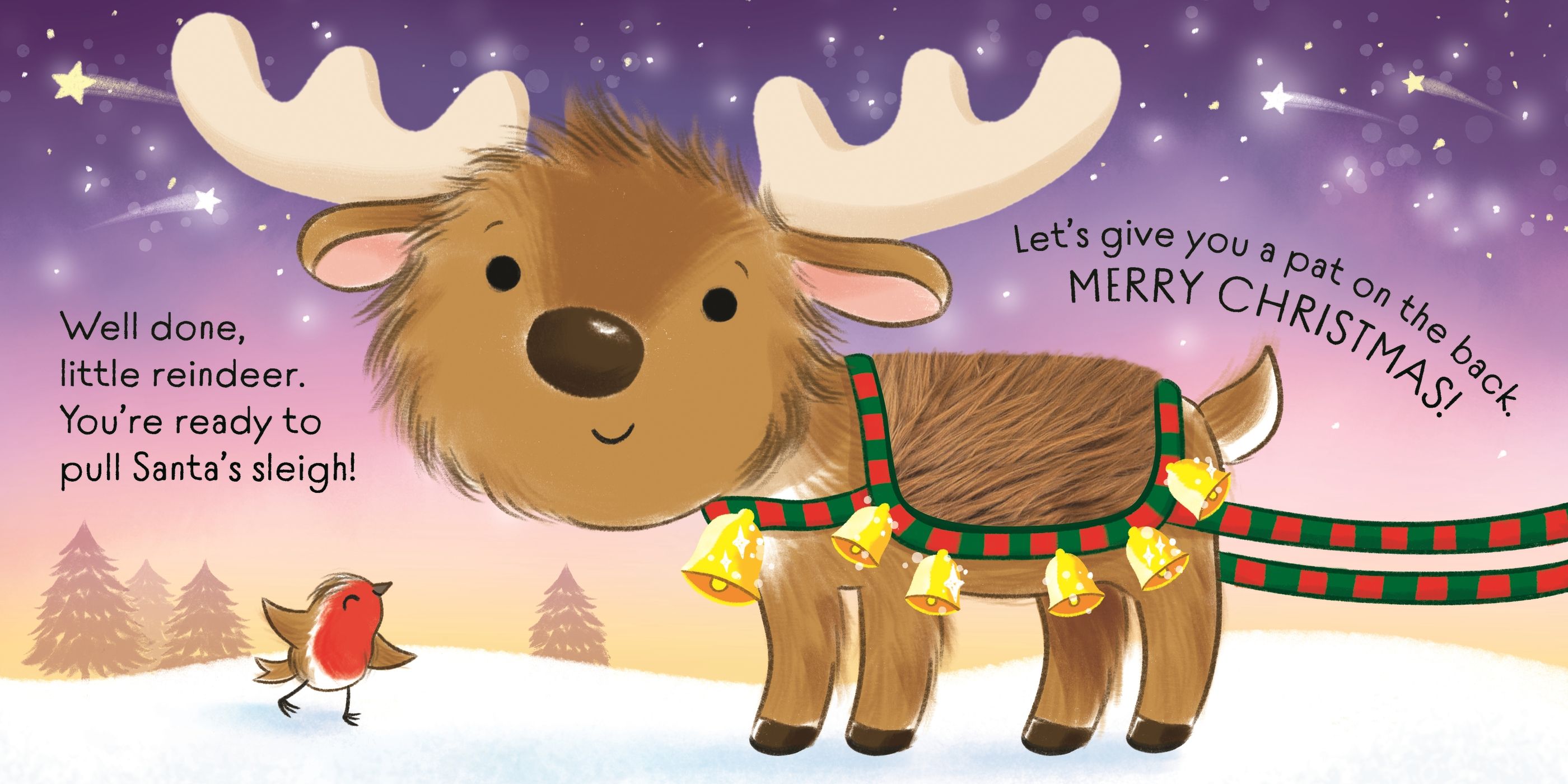 Carte senzoriala There There Little Reindeer, Usborne, +6 luni