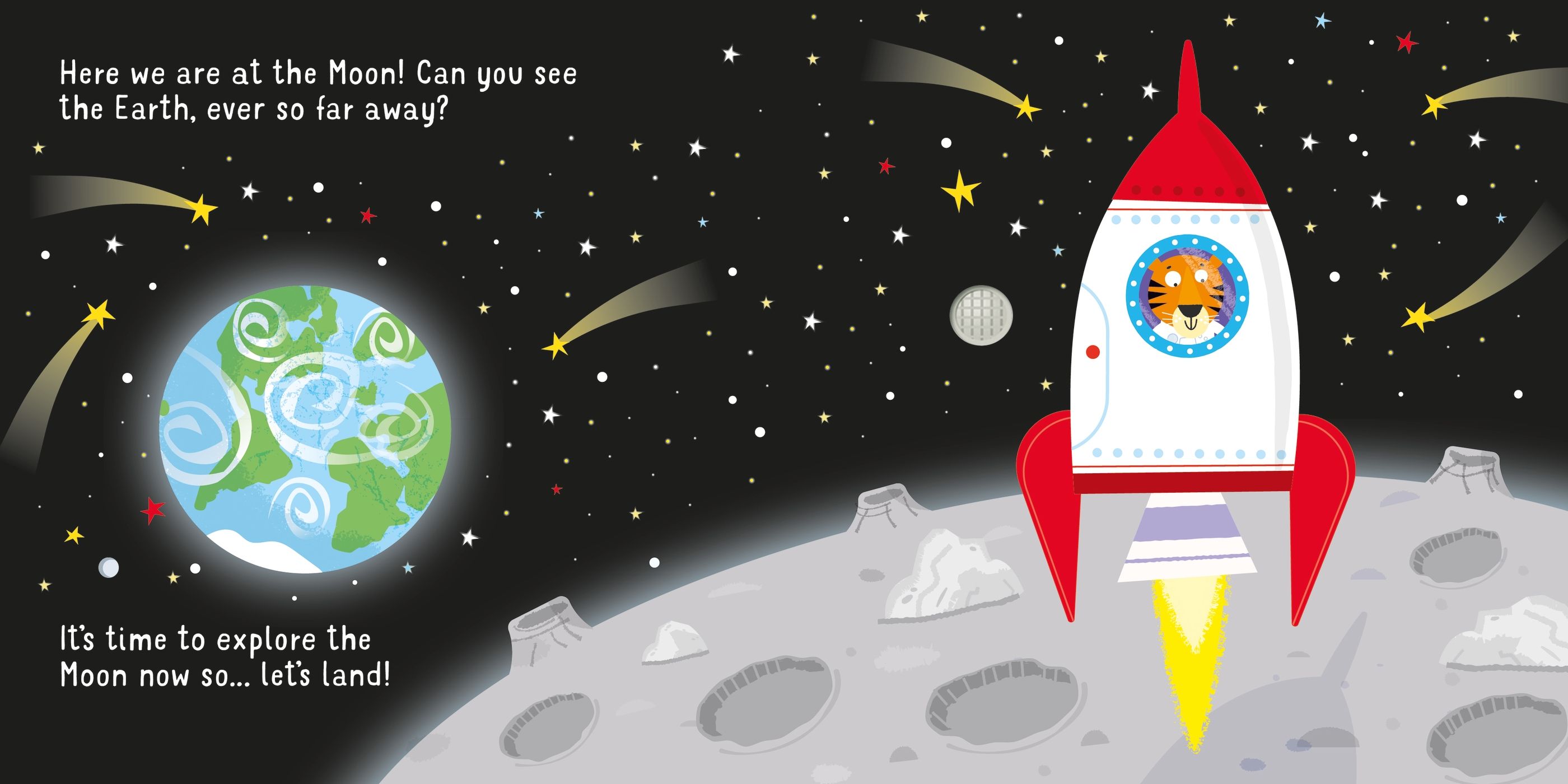 Carte interactiva cu sunete, Hai să mergem cu racheta!, Let's go on a Rocket!, Usborne, +12 luni