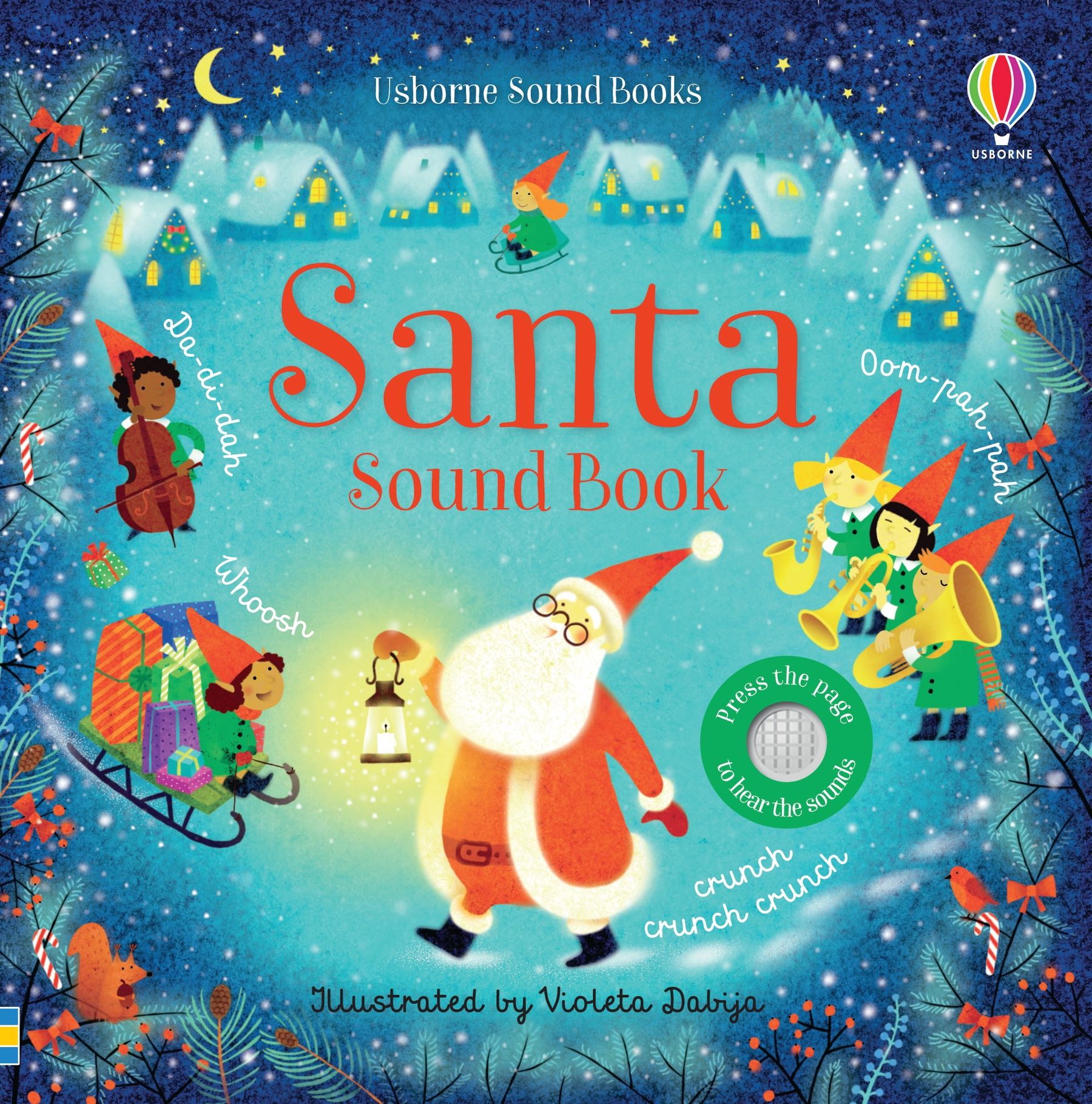 Carte cu sunete de Mos Craciun - Santa Sound Book, Usborne, +3 ani