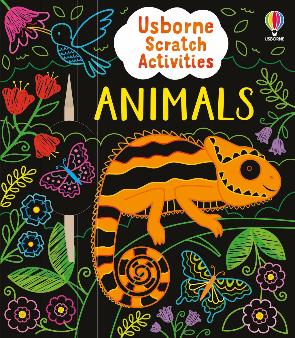 Carte de activitati cu animale Scratch Activities Animals, Usborne, +6 ani