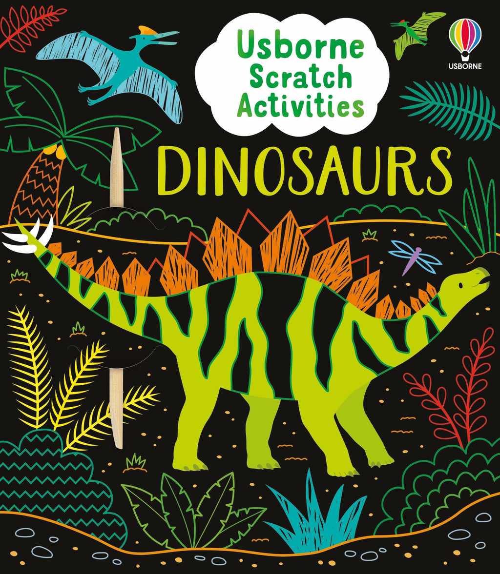 Carte de activitati cu dinozauri, Usborne Scratch Activities Dinosaurs, Usborne, +6 ani