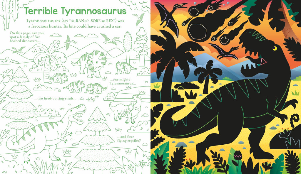 Carte de activitati cu dinozauri, Usborne Scratch Activities Dinosaurs, Usborne, +6 ani