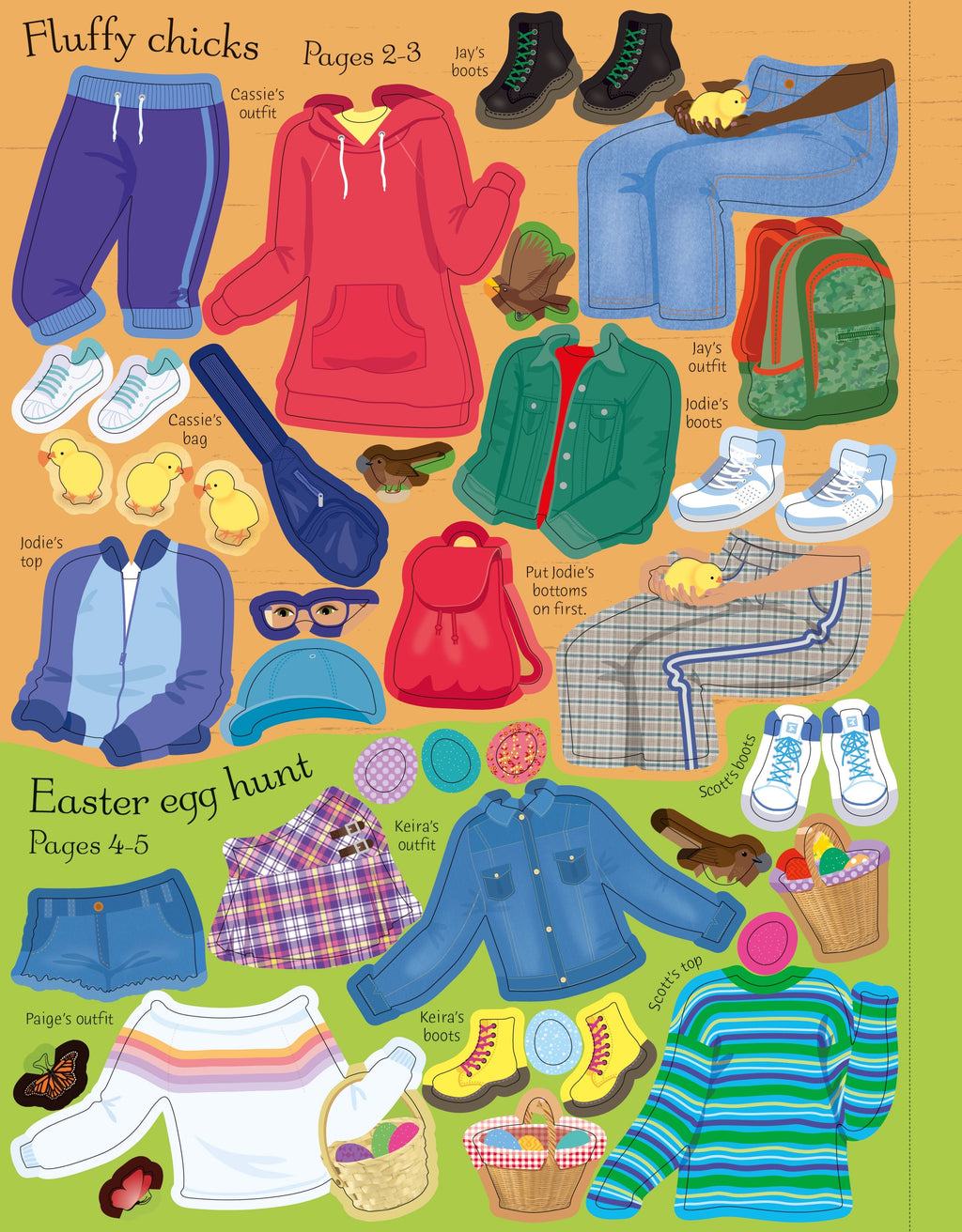 Carte cu stickere Sticker Dolly Dressing Easter, +5 ani