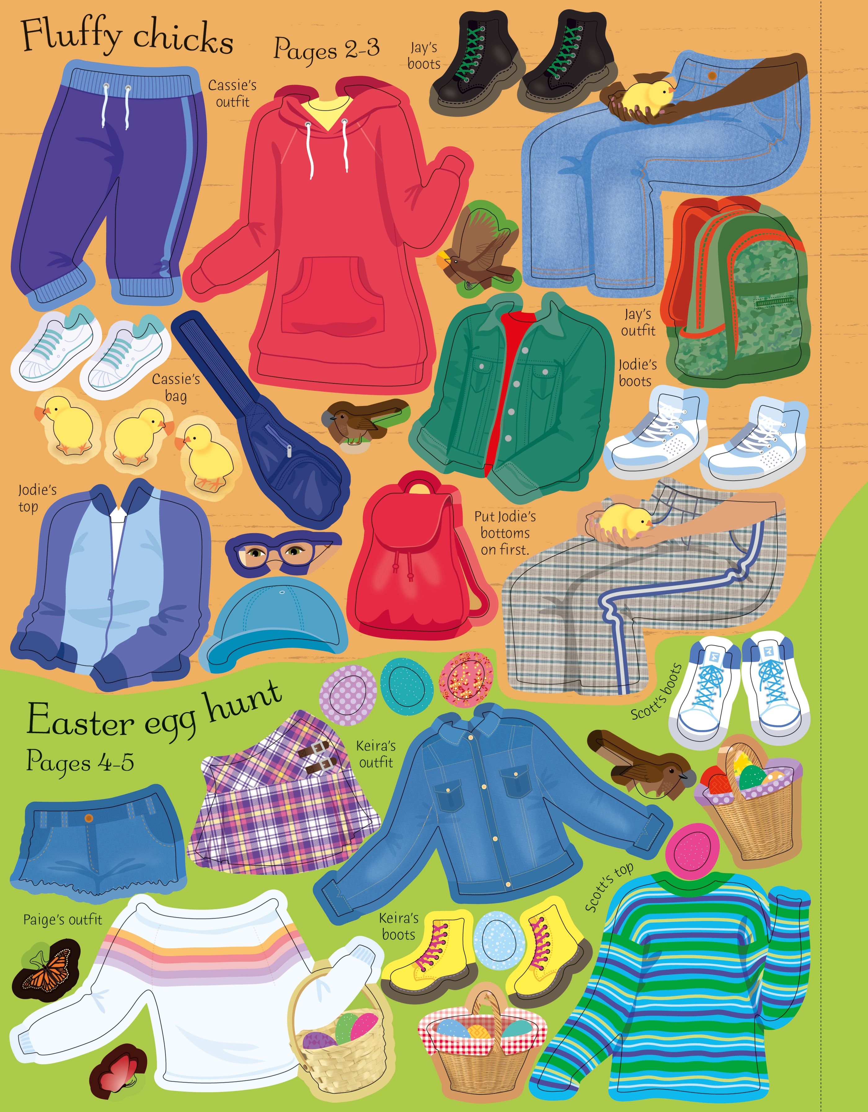 Carte cu stickere Sticker Dolly Dressing Easter, +5 ani