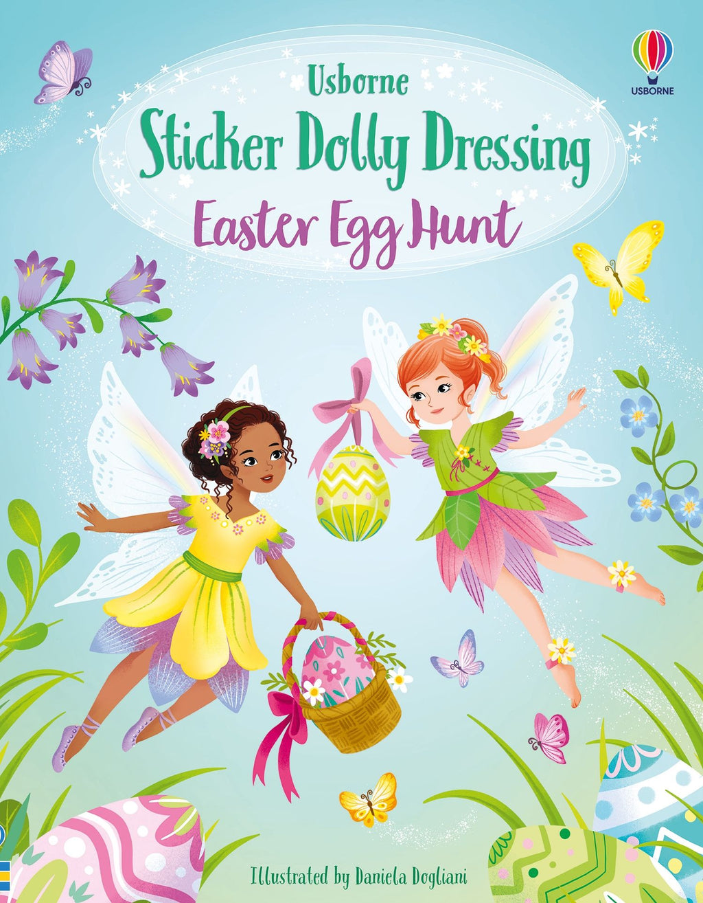 Carte cu stickere de Paste, Sticker Dolly Dressing Easter Egg Hunt, Usborne, +5 ani