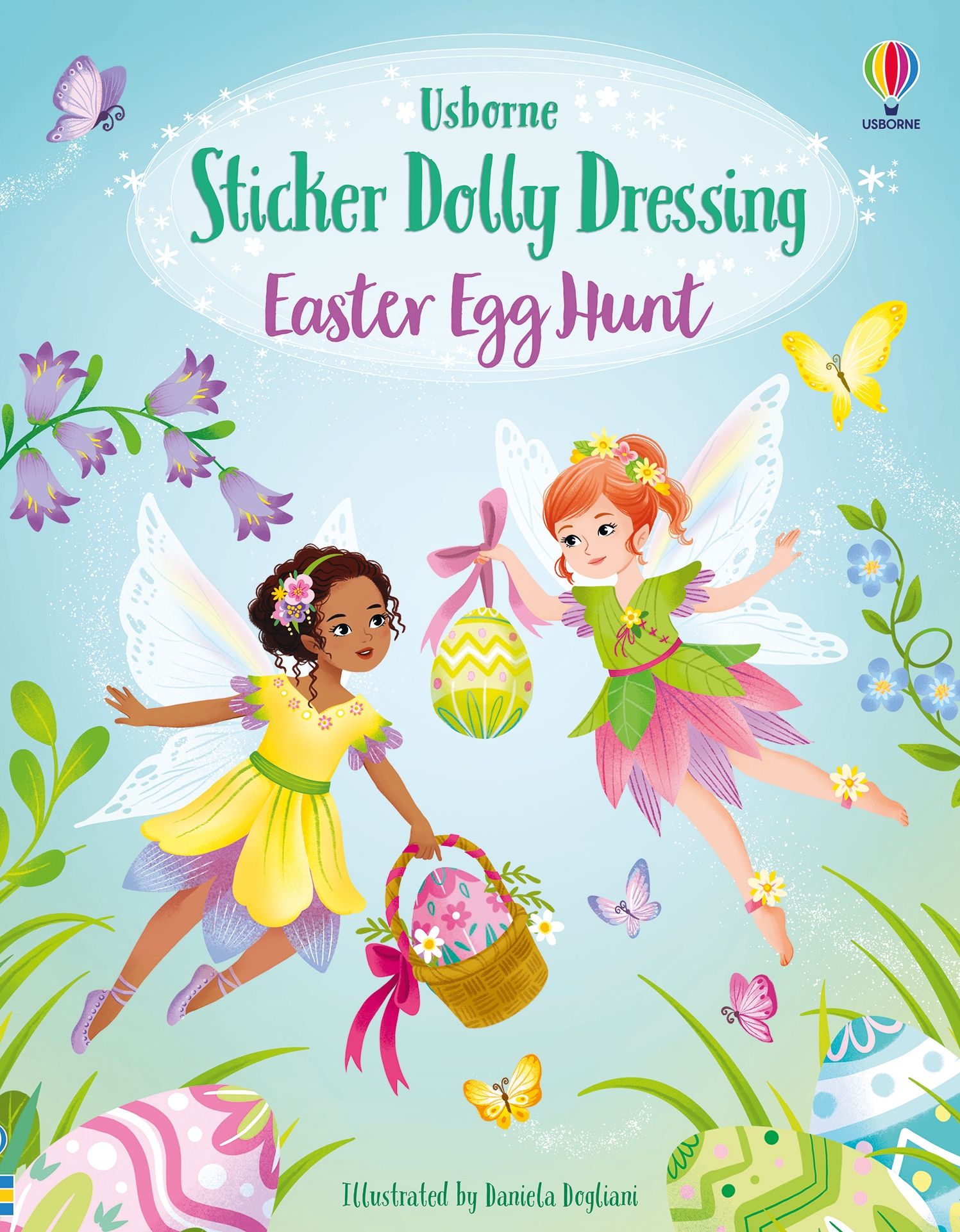 Carte cu stickere de Paste, Sticker Dolly Dressing Easter Egg Hunt, Usborne, +5 ani