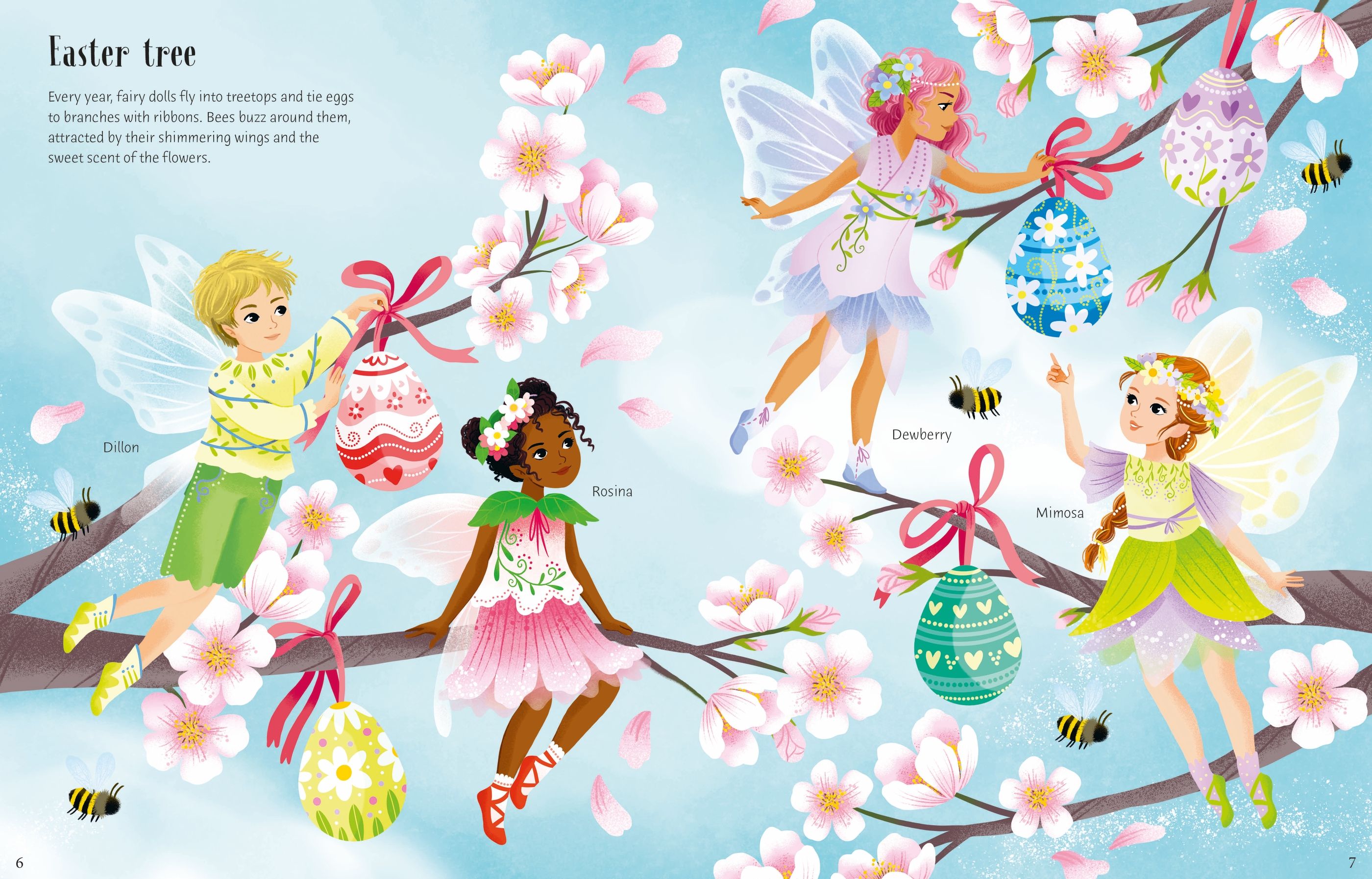 Carte cu stickere de Paste, Sticker Dolly Dressing Easter Egg Hunt, Usborne, +5 ani
