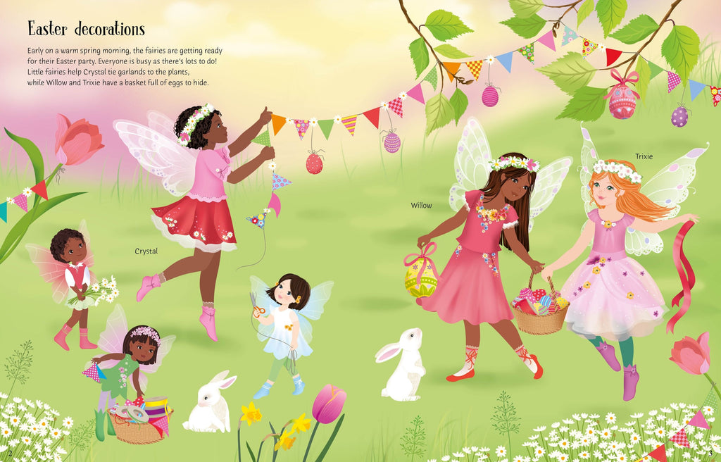 Carte cu stickere Sticker Dolly Dressing Easter Party, Usborne, +5 ani