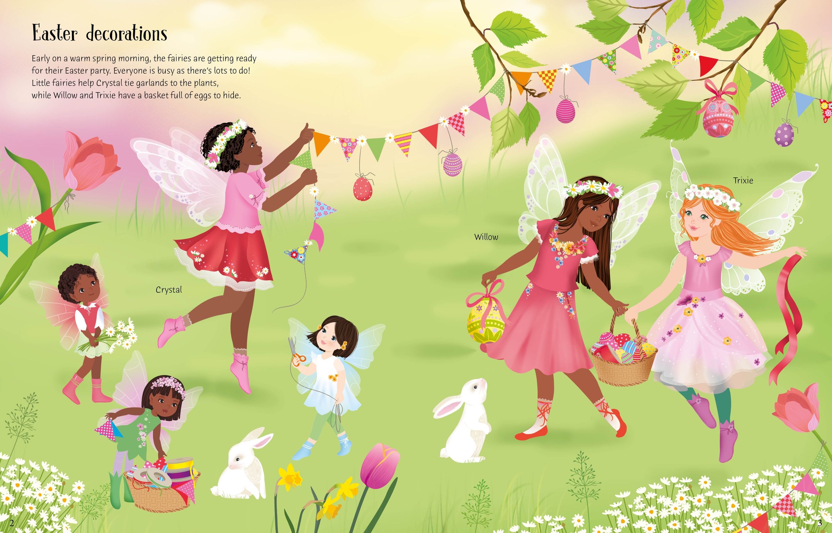 Carte cu stickere Sticker Dolly Dressing Easter Party, Usborne, +5 ani