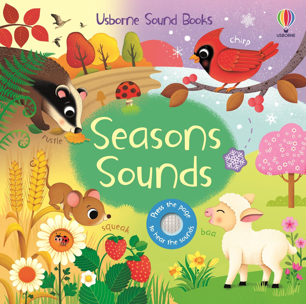 Carte interactiva cu sunete Sunetele anotimpurilor, Seasons Sounds, Usborne, +3 ani