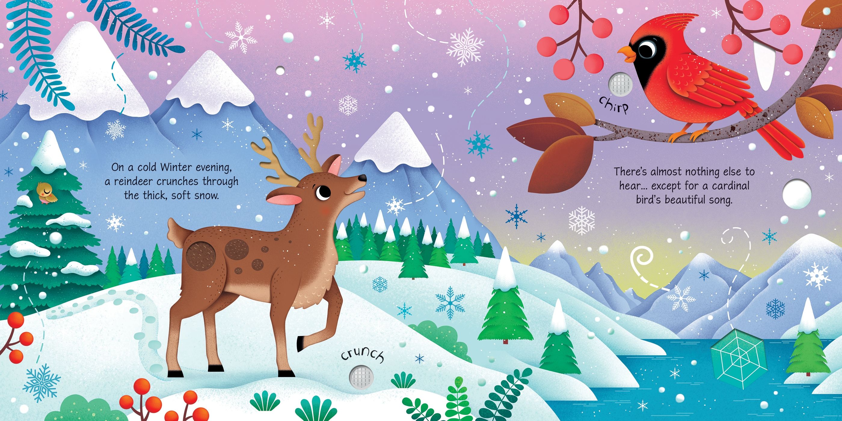 Carte interactiva cu sunete Sunetele anotimpurilor, Seasons Sounds, Usborne, +3 ani