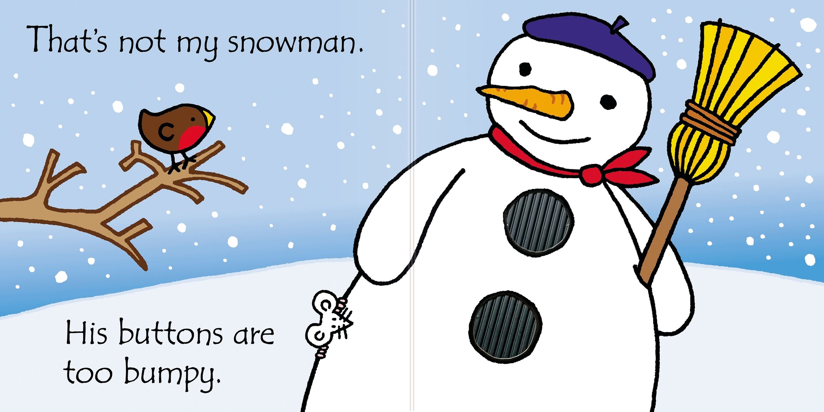 Set carte tactila si jucarie de plus That's not my Snowman..., Usborne, +3 luni