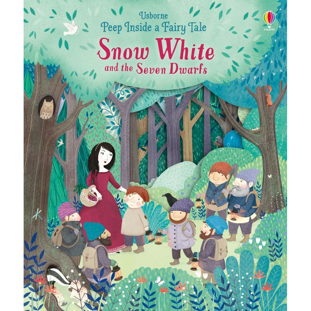 Carte cu clapete Alba ca Zapada si cei sapte pitici, Peep Inside a Fairy Tale Snow White and the Seven Dwarfs, Usborne, +3 ani