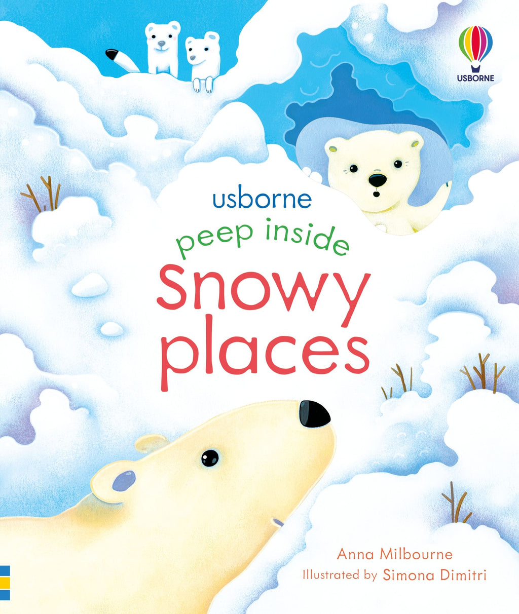 Carte cu clapete Descopera locuri inzapezite, Peep Inside Snowy Places, Usborne, +3 ani