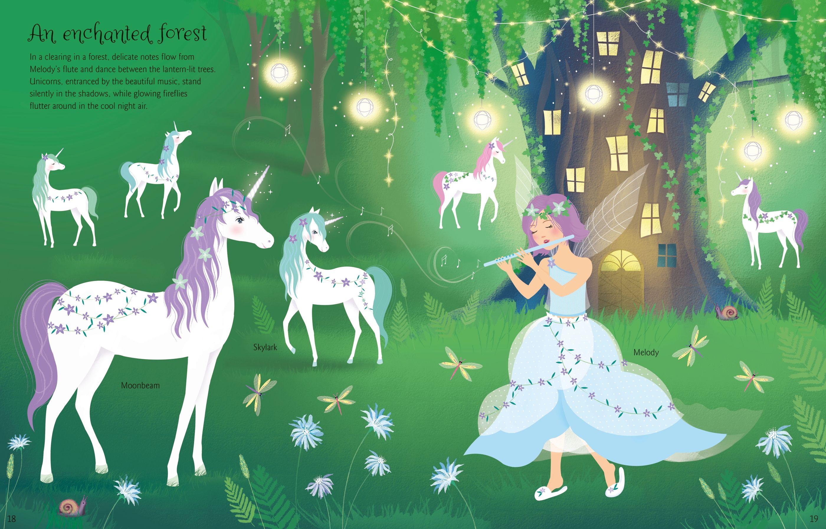 Carte cu stickere cu Unicorni, Sticker Dolly Dressing Unicorns, Usborne, +5 ani