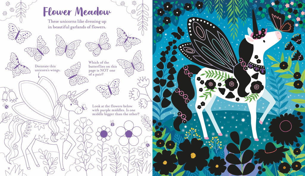 Carte de activitati Unicorni, Scratch Activities Unicorns, Usborne, +6 ani