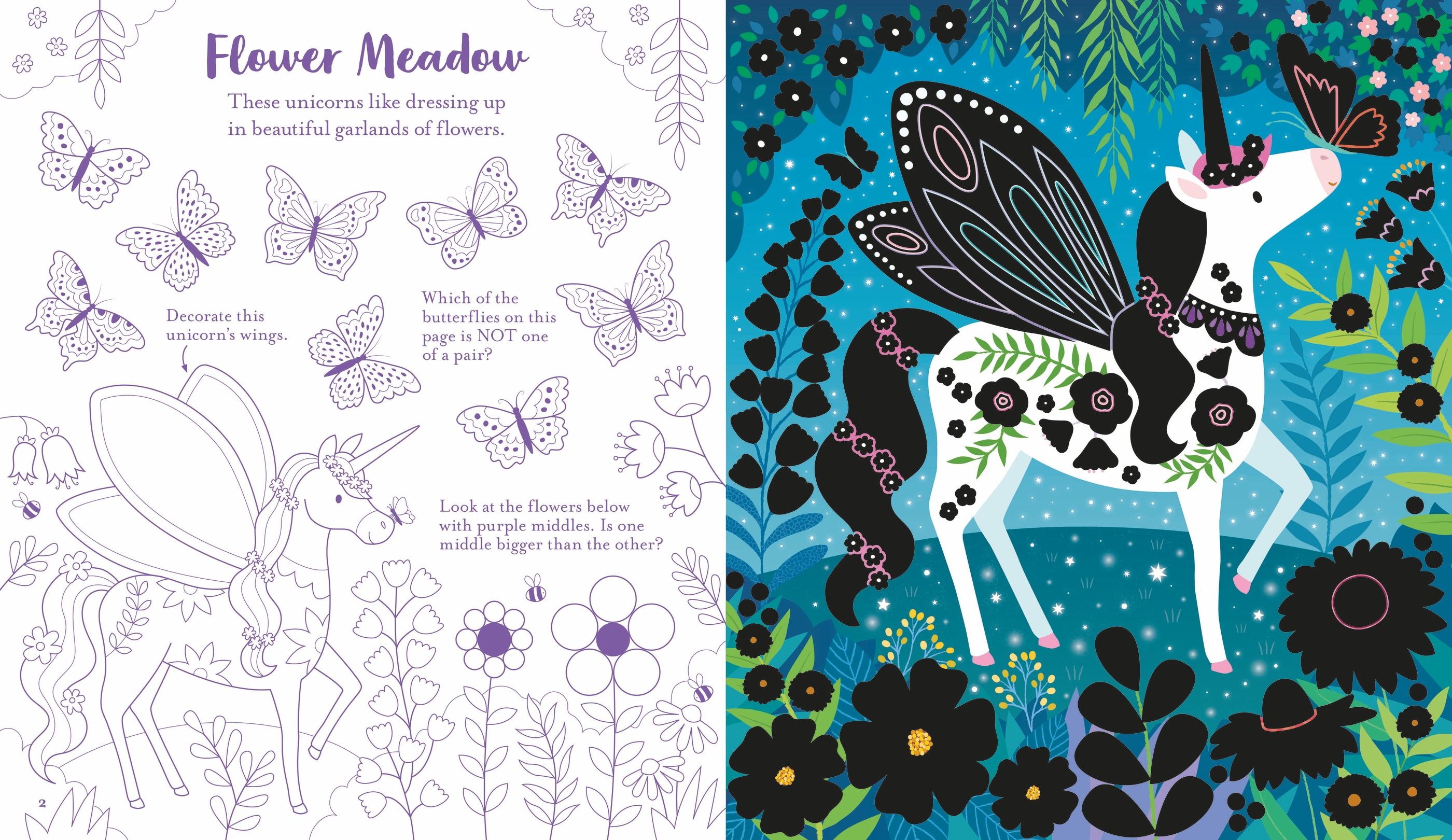 Carte de activitati Unicorni, Scratch Activities Unicorns, Usborne, +6 ani