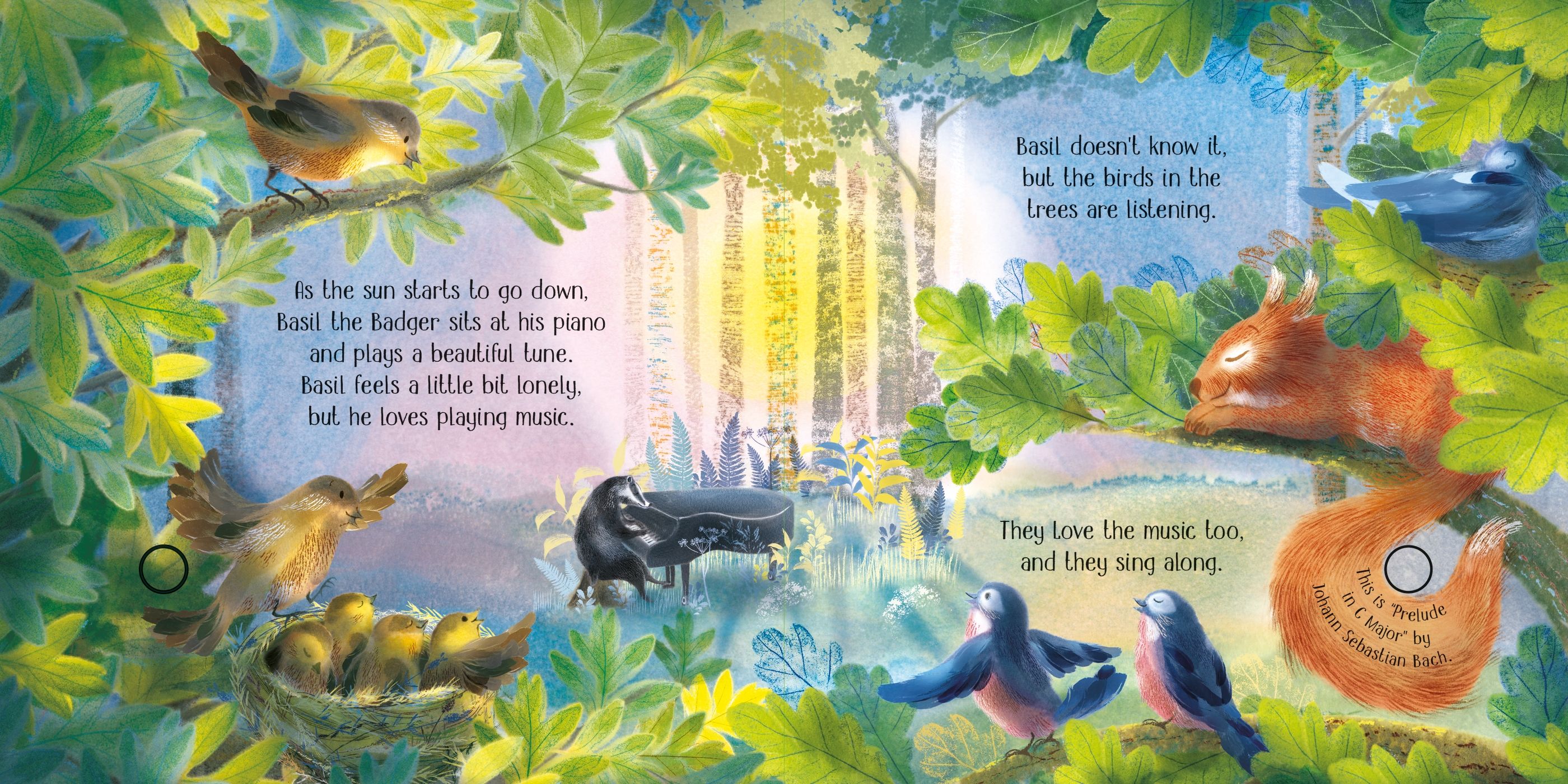 Carte cu sunete Sleepytime Music Book, Usborne, +6 luni