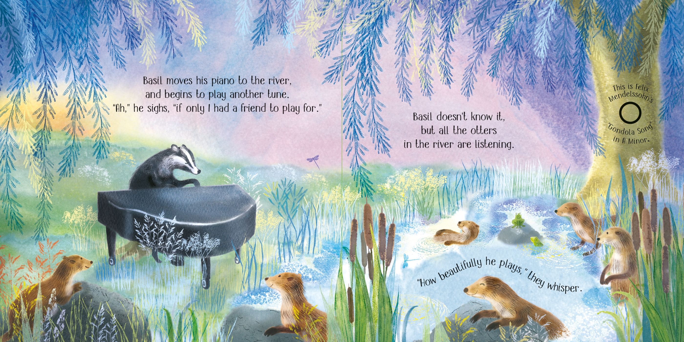 Carte cu sunete Sleepytime Music Book, Usborne, +6 luni