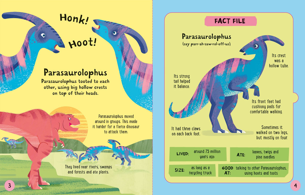 Carte interactiva de asamblat 3D, Dinozauri, colectia Slot-together, Usborne, +4 ani