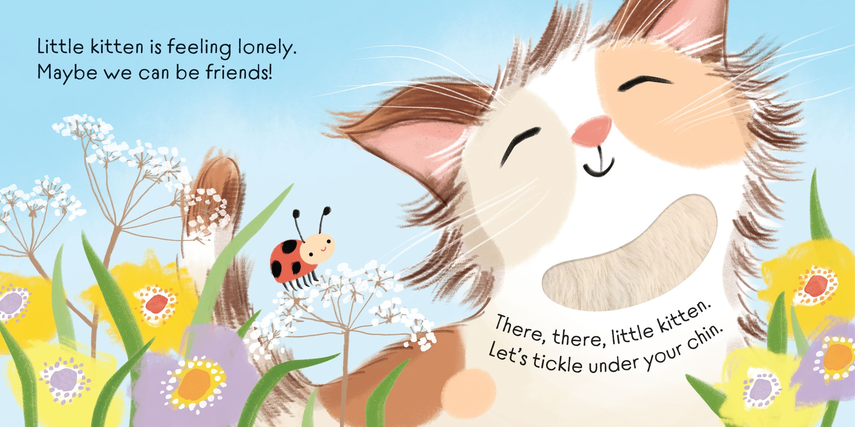Carte senzoriala There There Little Kitten, Usborne, +6 luni