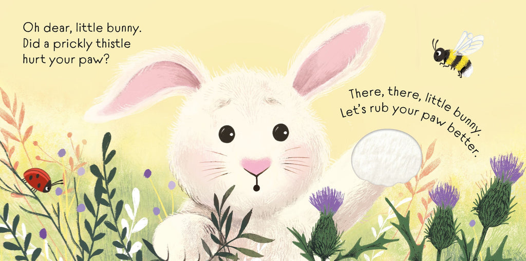 Carte senzoriala There There Little Bunny, Usborne, +6 luni