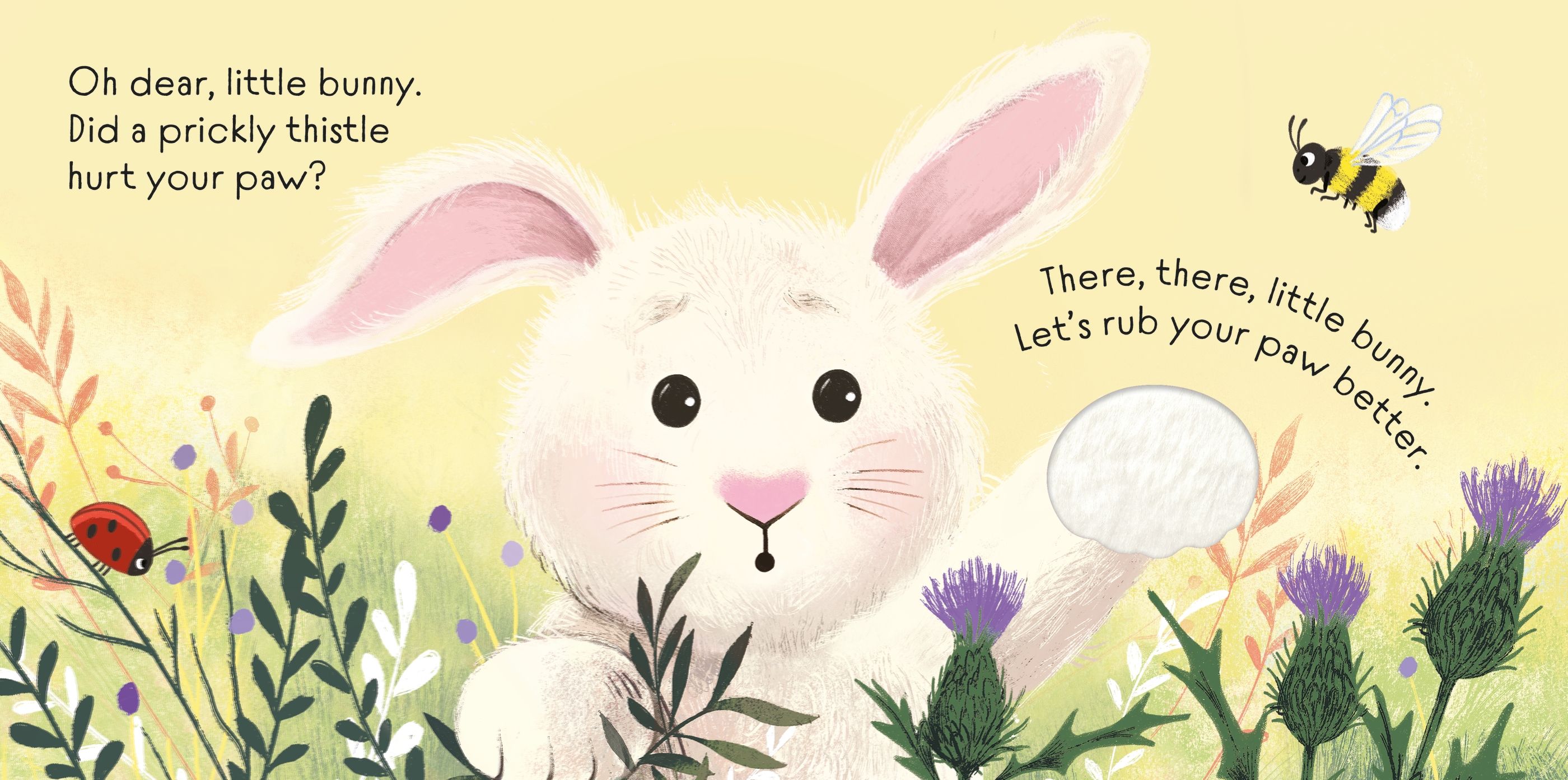 Carte senzoriala There There Little Bunny, Usborne, +6 luni
