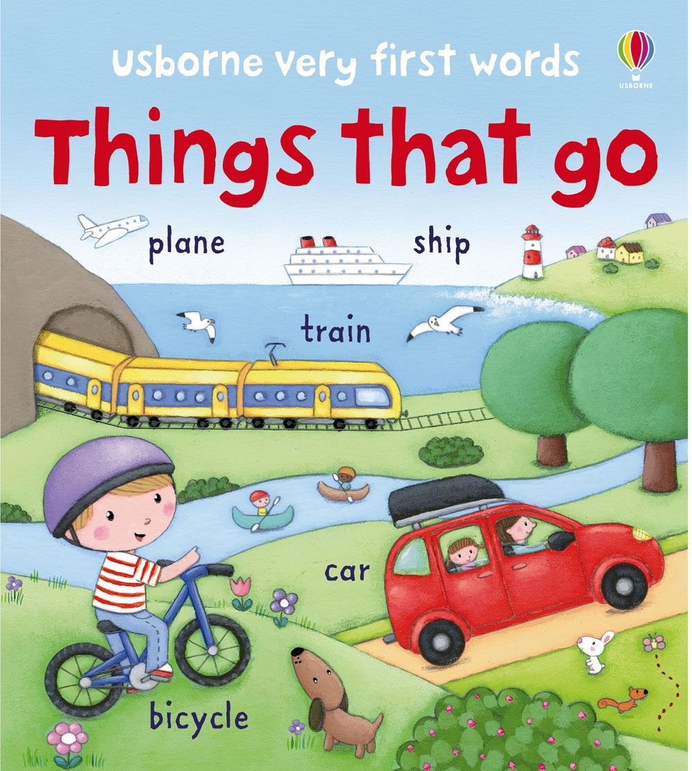Carte cu sunete despre vehicule, Very first words, Things that Go, Usborne, +2 ani