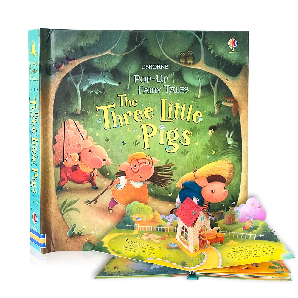 Carte de povesti pop-up Cei trei purcelusi, Pop-up Three Little Pigs, Usborne, +3 ani