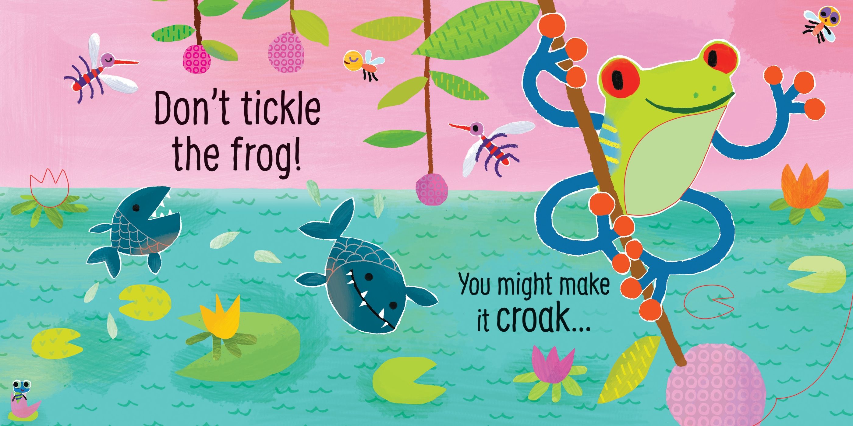 Carte senzoriala cu sunete pentru copii, "Don't tickle the Tiger", Usborne, +6 luni