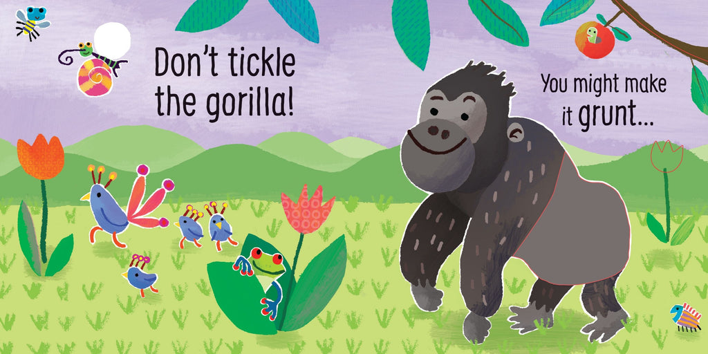 Carte senzoriala cu sunete pentru copii, "Don't tickle the Tiger", Usborne, +6 luni