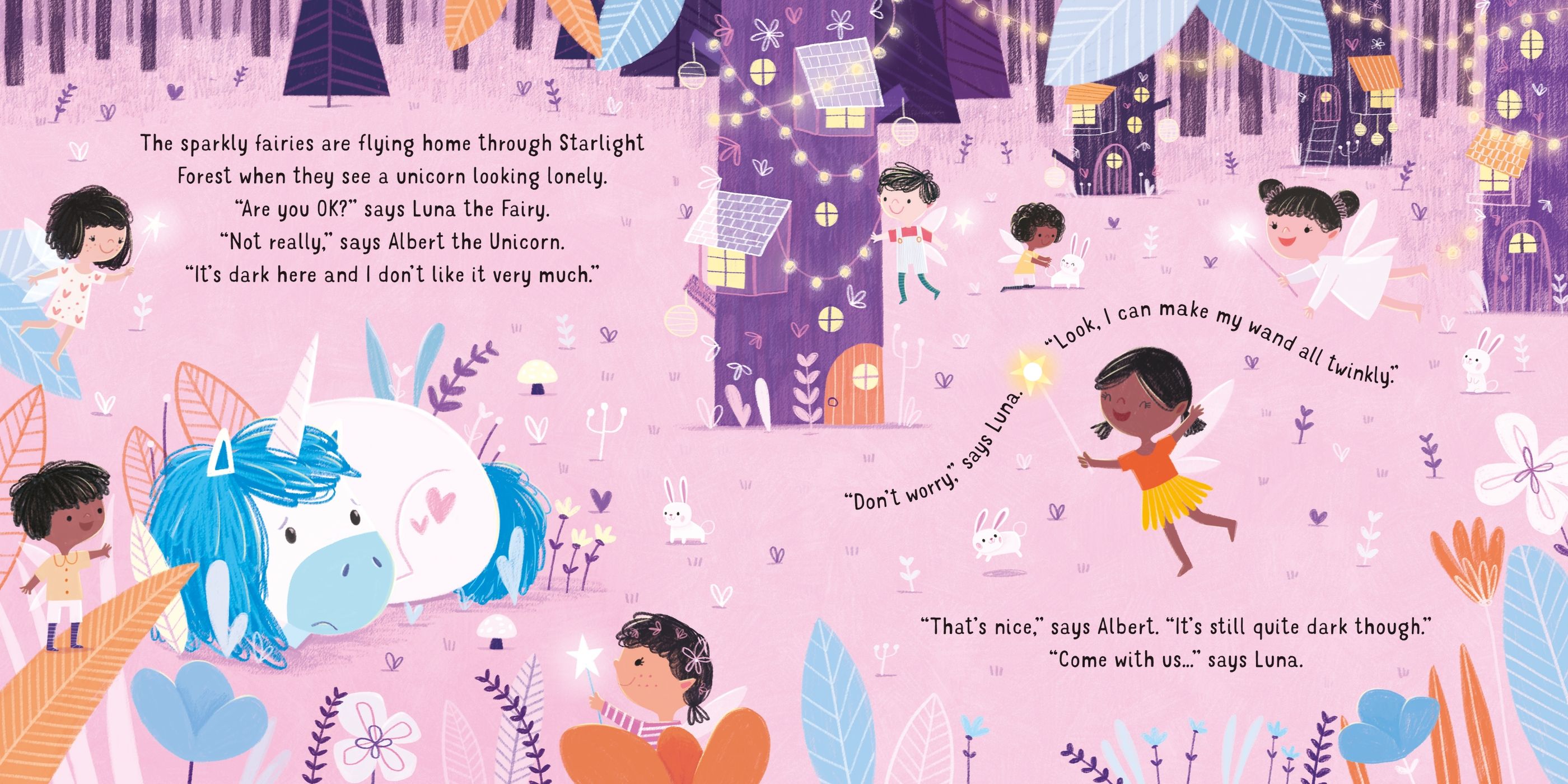 Carte interactiva de povesti cu luminite The Twinkly Twinkly Fairies, Usborne, +6 luni
