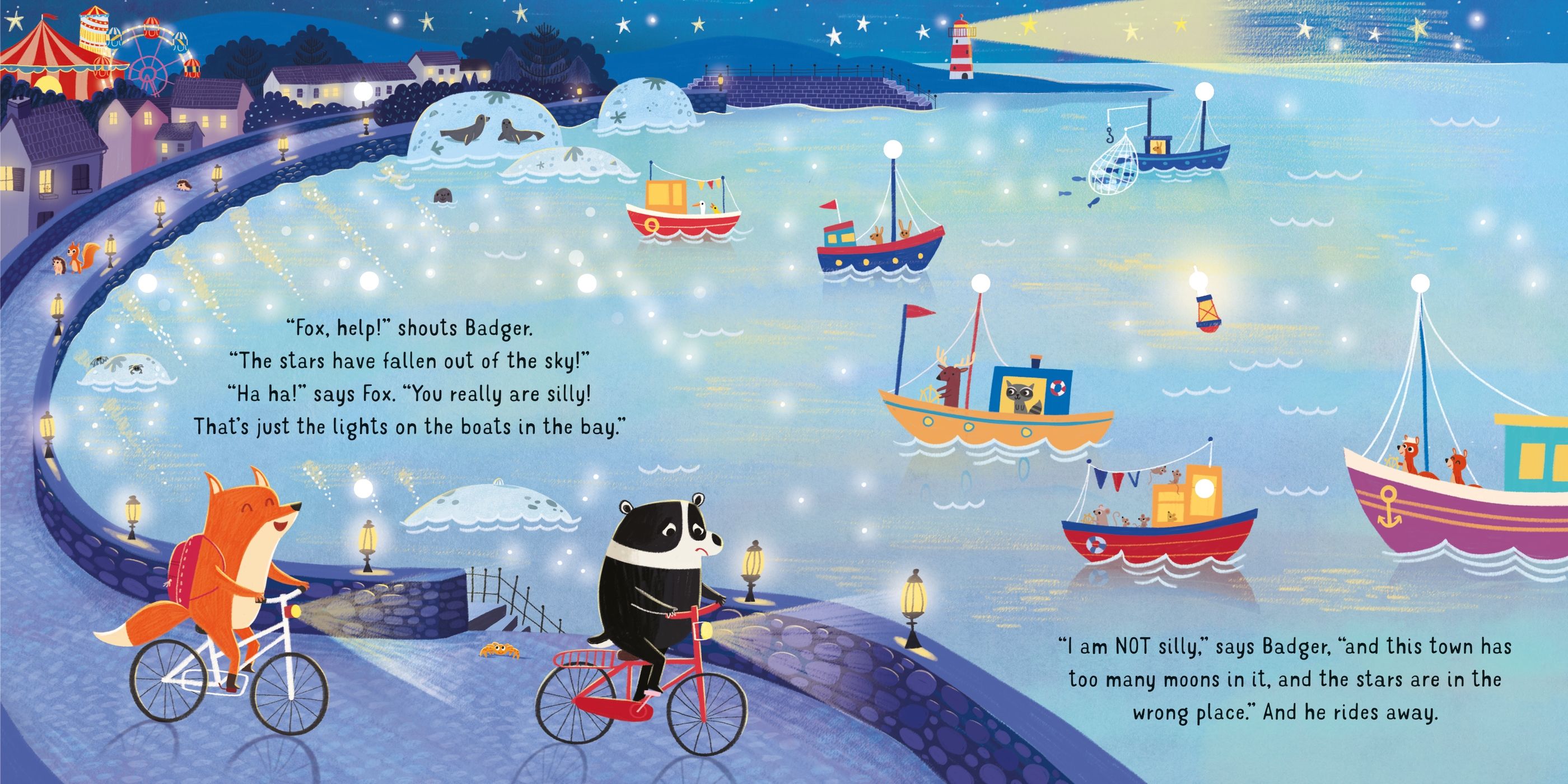 Carte interactiva cu lumini Twinkly Twinkly Night Time, Usborne, +6 luni