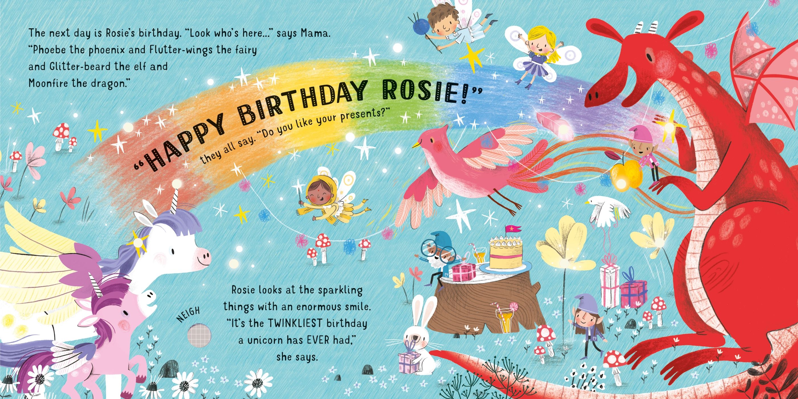 Carte cu lumini și sunete cu unicorni Lights and Sounds Unicorns, Usborne, +6 luni