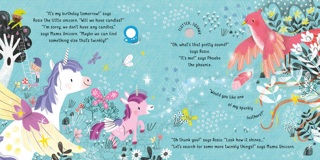 Carte cu lumini și sunete cu unicorni Lights and Sounds Unicorns, Usborne, +6 luni