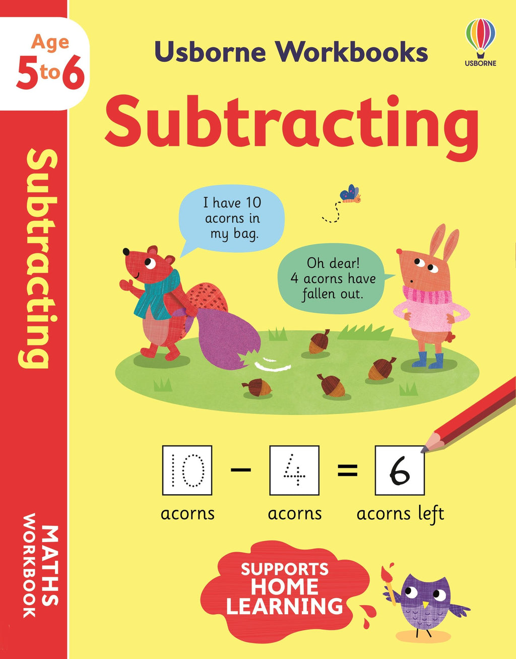 Carte de activitati Scaderea, Usborne Workbooks Subtracting, Usborne, +5 ani