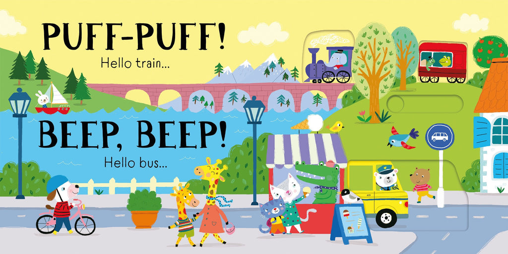 Carte interactiva pentru copii cu sunete si ferestre glisante Vroom! Slider Sounds Book, Usborne, +6 luni