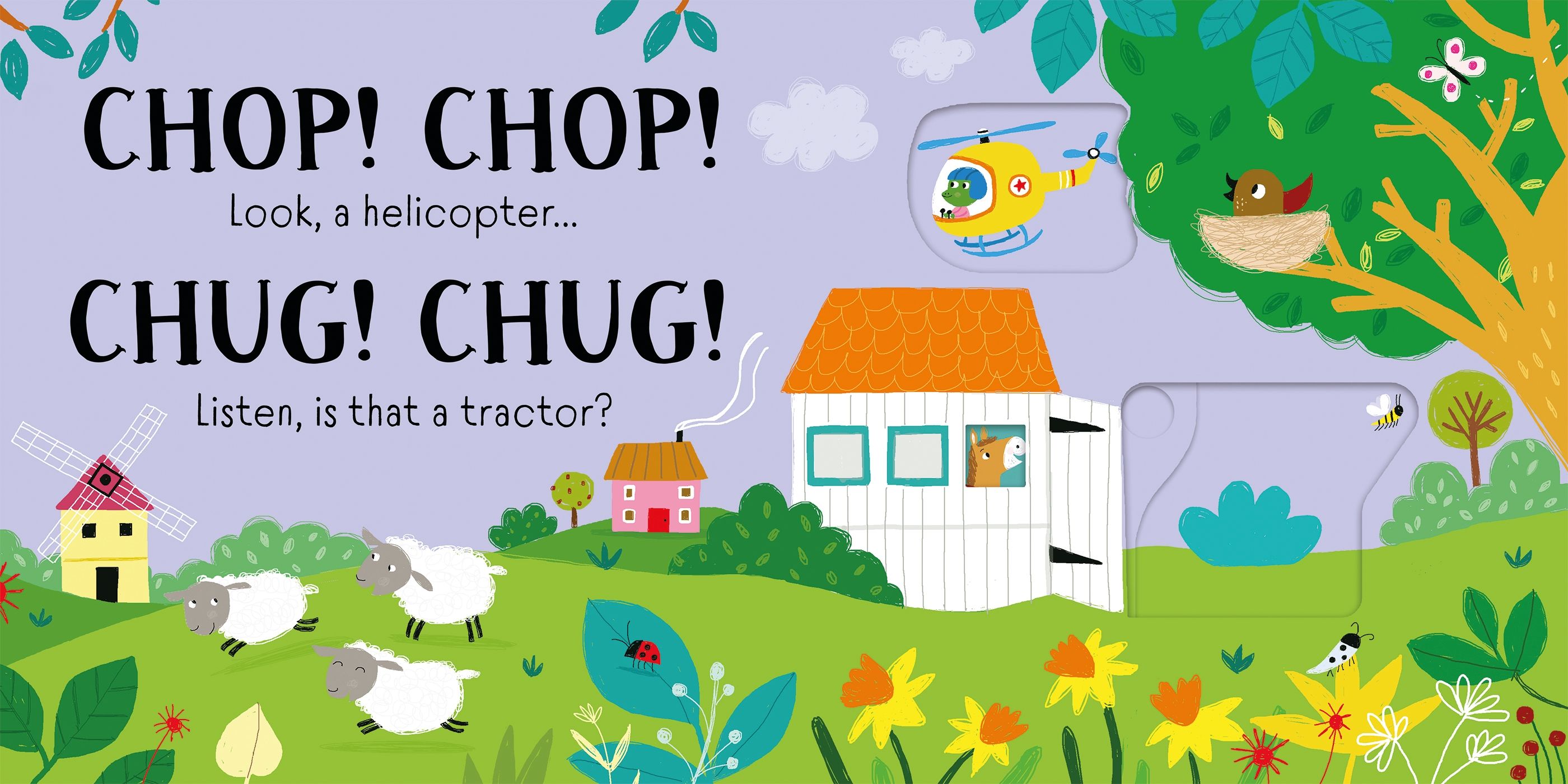 Carte interactiva pentru copii cu sunete si ferestre glisante Vroom! Slider Sounds Book, Usborne, +6 luni