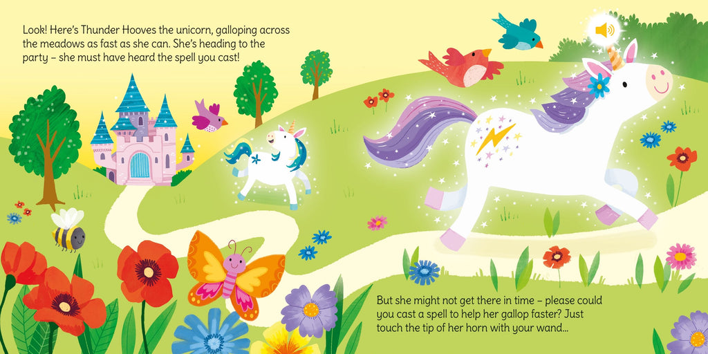 Carte interactiva din colectia Carti cu bagheta: Magia unicornilor, Wand Books: Unicorn Magic, Usborne, +3 ani